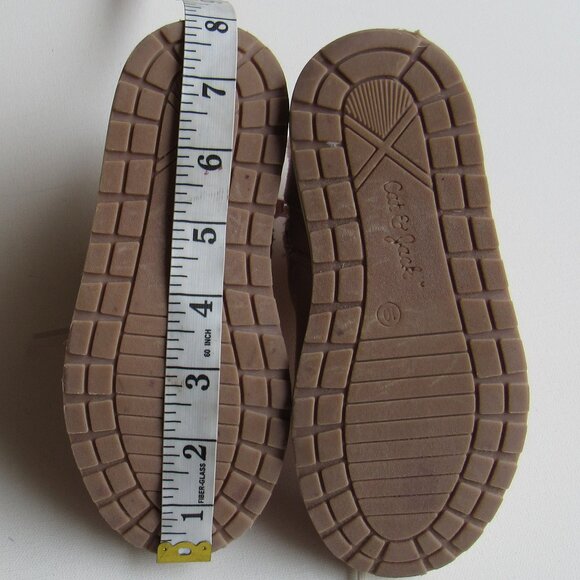 Cat & Jack Toddler Girls Ankle Suede Lace-Up Side Zipper Herbie Booties Blush - Picture 9 of 9